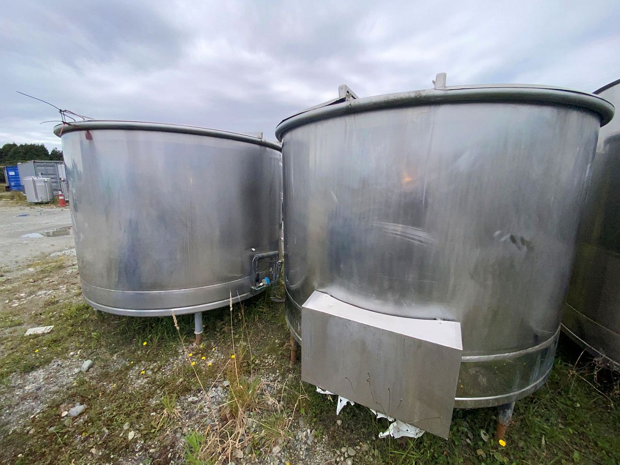 Secondhand Stainless Steel Lidded Tanks For Sale NZ Ex Milk Tank